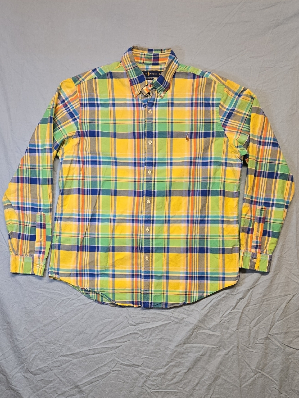 Polo Ralph Lauren Multi Color Flannel Button Down Long Sleeve Casual Dress Shirt